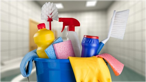 Professional office cleaning in a Shoreditch workspace with desks and shared areas
