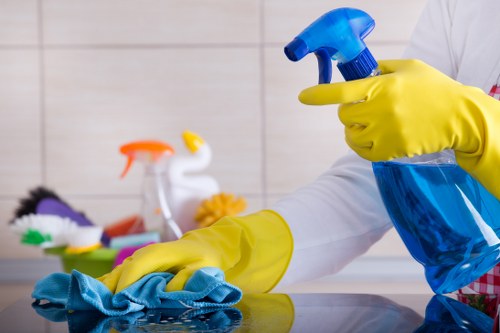 Commercial carpet cleaning equipment prepared in a Shoreditch office