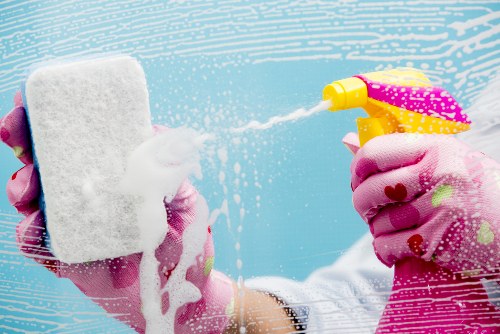 Professional after builders cleaning in Shoreditch removing dust from a renovated room